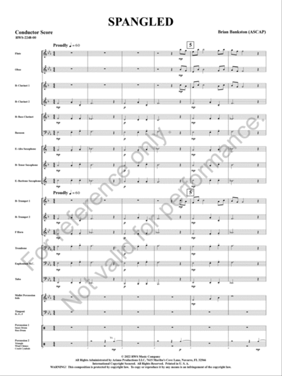 Spangled Concert Band scores gallery preview page 4