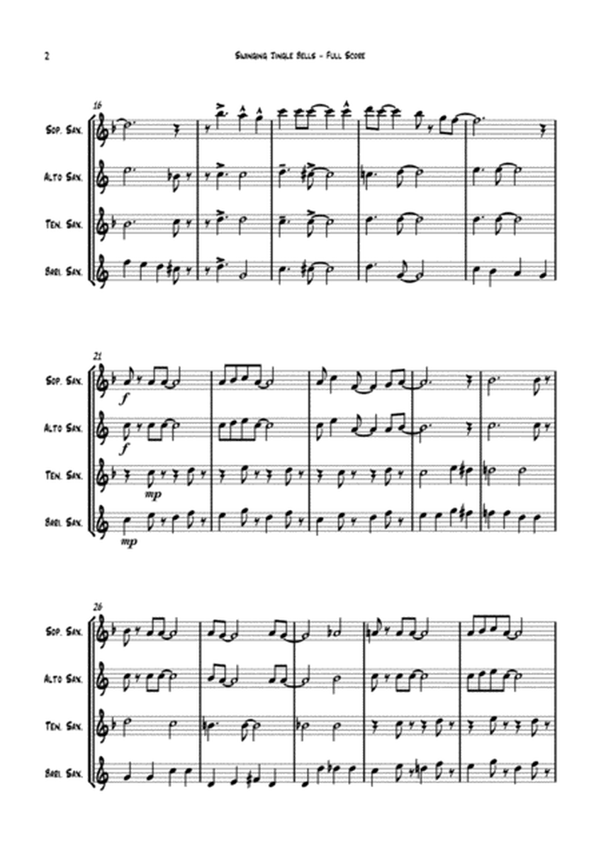 Swinging Jingle Bells - for Saxophone Quartet (SATB) arr. Carson Yu image number null