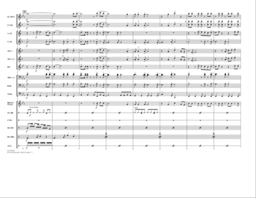 Ain't No Mountain High Enough - Full Score Marching Band scores gallery preview page 4
