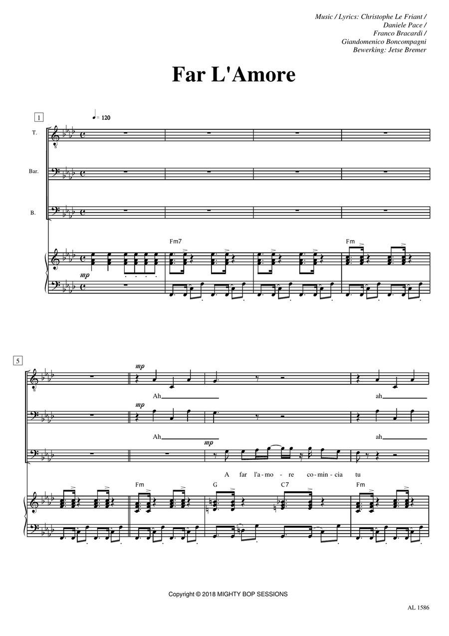 Per Fare L'amore 3-Part scores gallery preview page 1