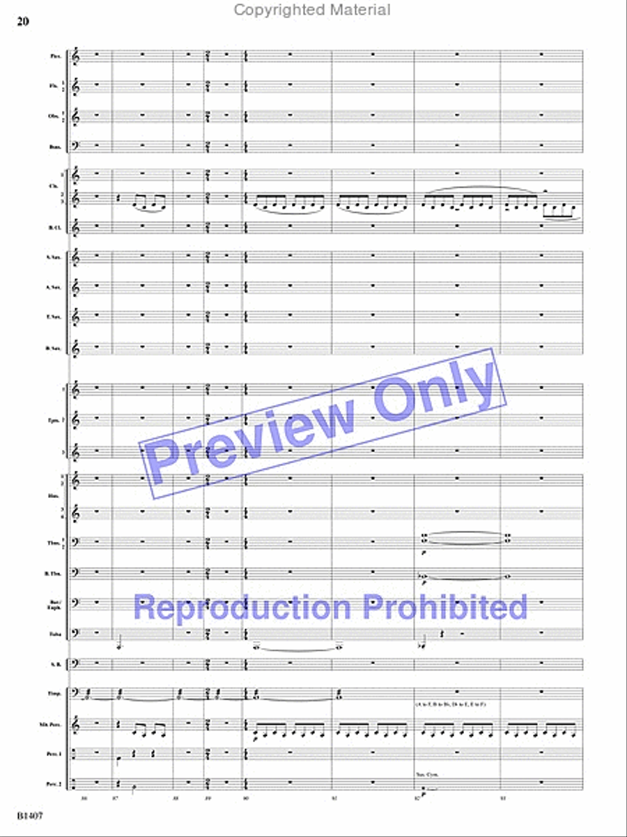 Antiphonal Fanfare Antiphonal Fanfare Concert Band scores gallery preview page 19