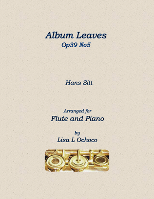 Album Leaves Op39 No5 for Flute and Piano