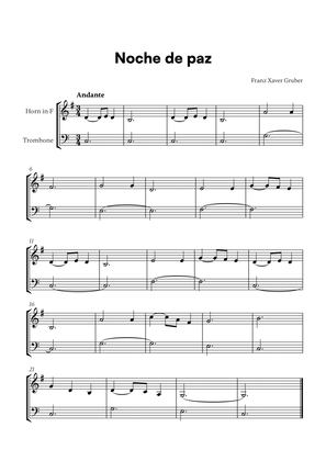Noche de paz (for French Horn and Trombone)