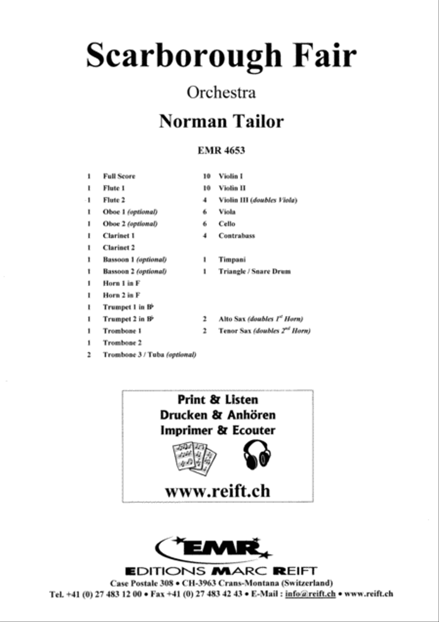 Scarborough Fair Scarborough Fair Orchestra scores gallery preview page 2