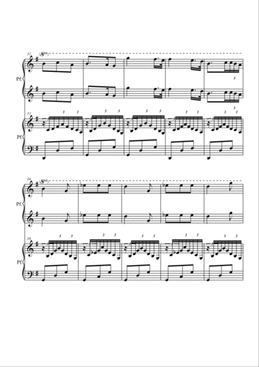 Traviata: Croce e delizia. Piano 4 hands Easy Piano scores gallery preview page 4