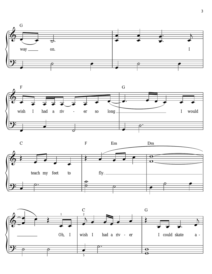 River River Easy Piano scores gallery preview page 3