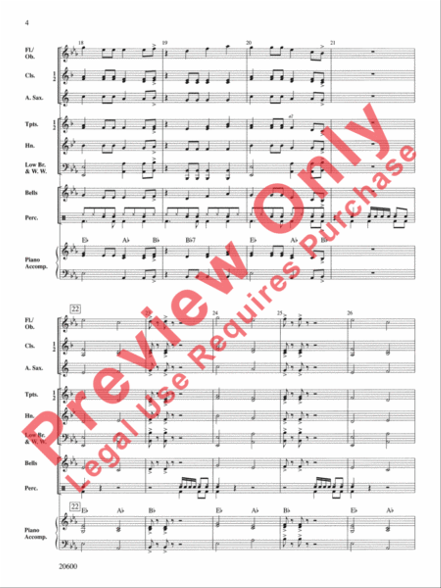 Rockin' La Bamba Concert Band scores gallery preview page 5
