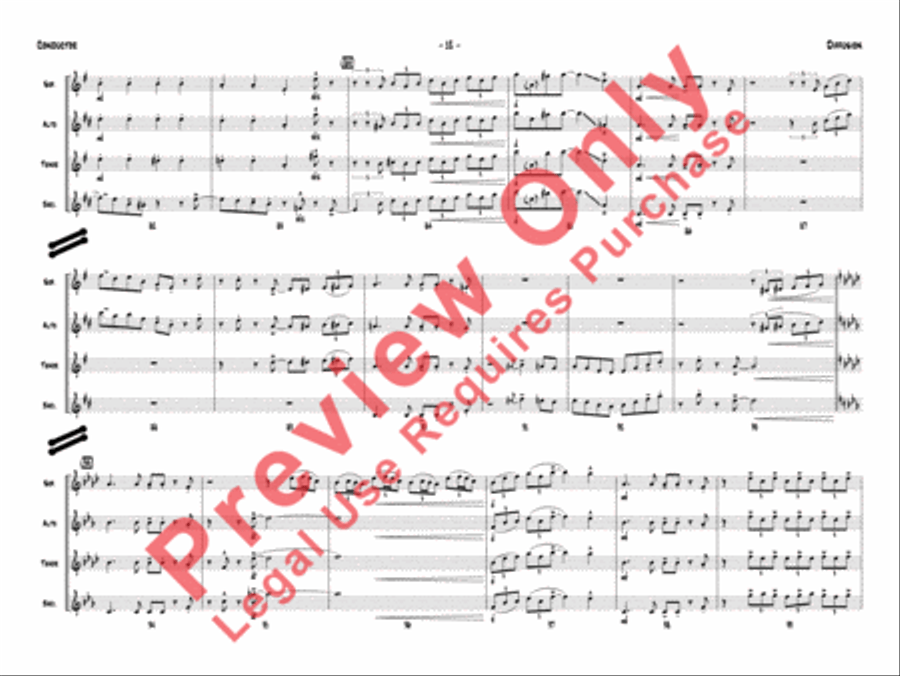 Diffusion for Sax Quartet Small Ensemble scores gallery preview page 15