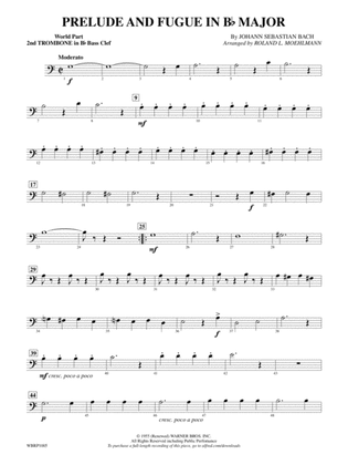 Prelude and Fugue in B-Flat Major: (wp) 2nd B-flat Trombone B.C.