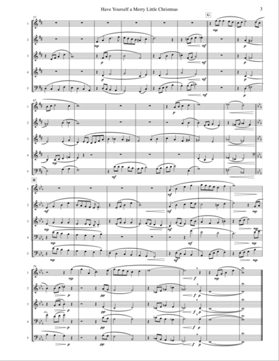 Have Yourself A Merry Little Christmas from MEET ME IN ST. LOUIS Brass Quintet scores gallery preview page 4