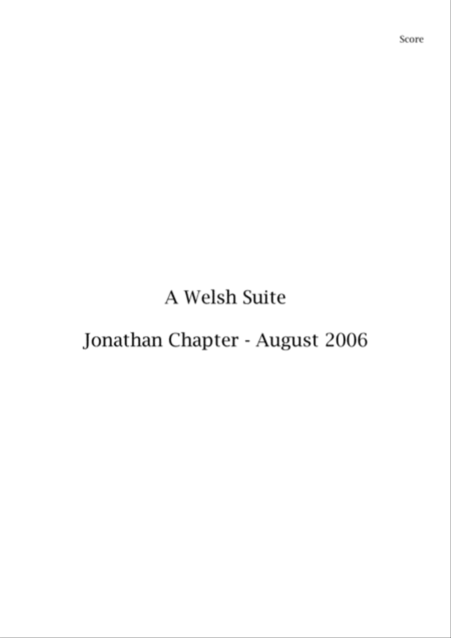 A Welsh Suite A Welsh Suite String Orchestra scores gallery preview page 1
