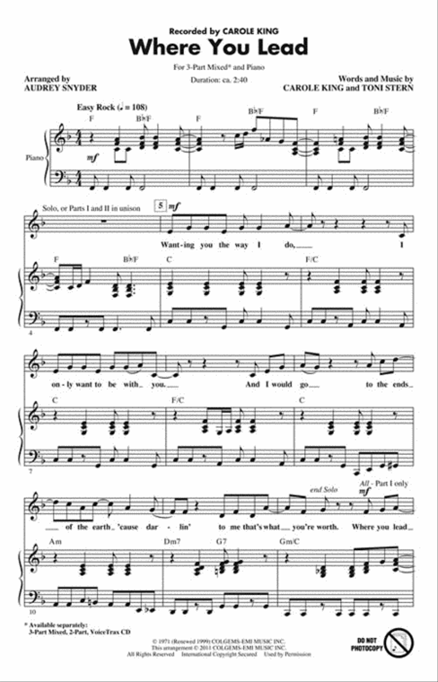 Where You Lead Where You Lead Choir scores gallery preview page 2