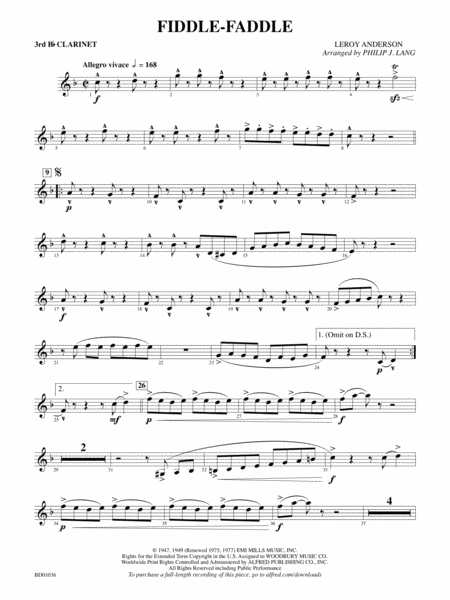 Fiddle-Faddle: 3rd B-flat Clarinet