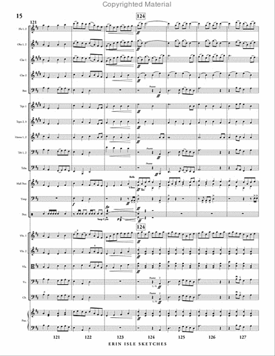 Erin Isle Sketches Full Orchestra scores gallery preview page 16