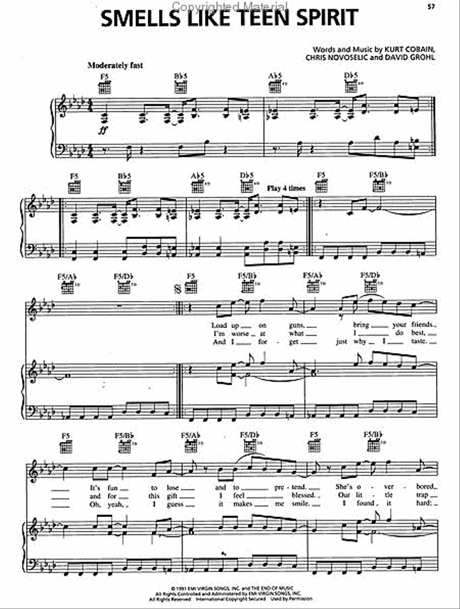 Nirvana – The Albums Nirvana – The Albums Piano, Vocal, Guitar scores gallery preview page 2