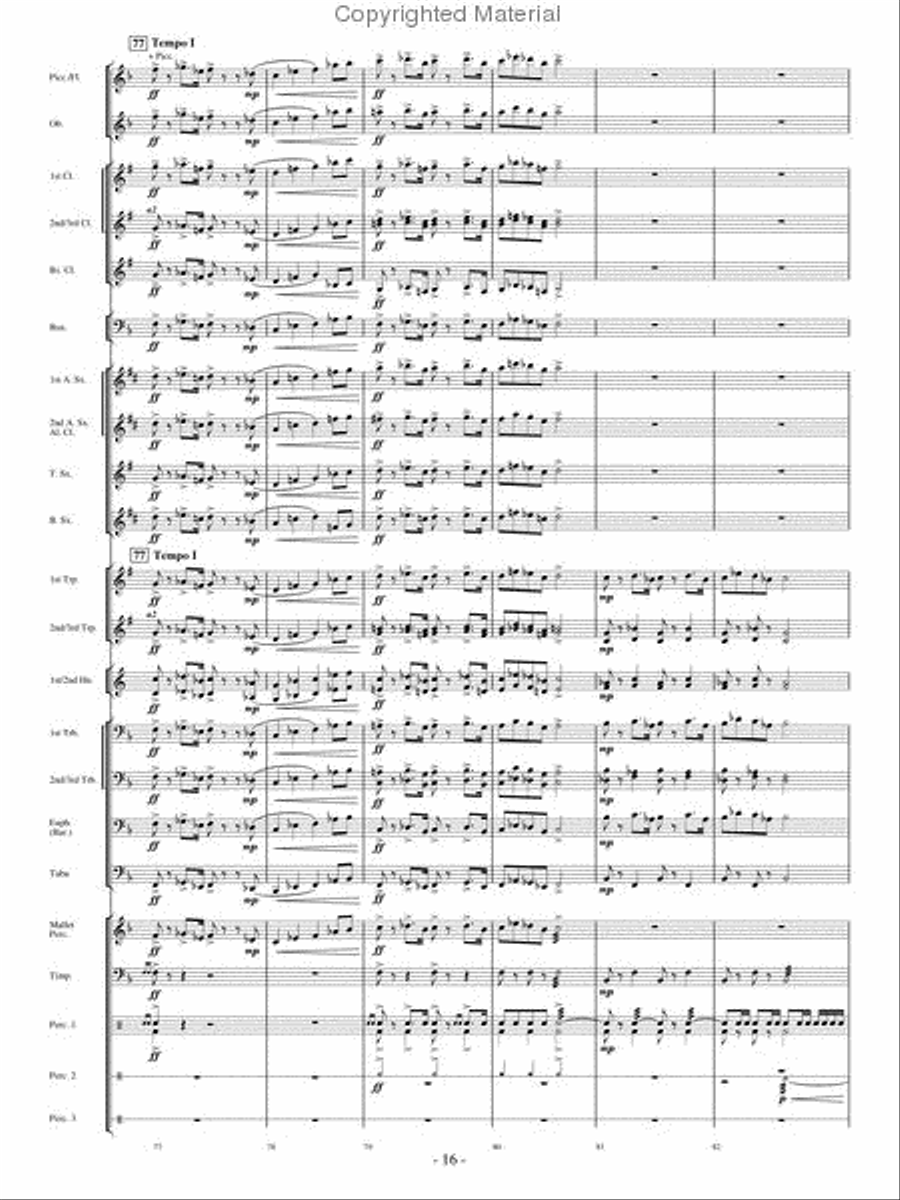 Quest of the Undaunted Knight Concert Band scores gallery preview page 15