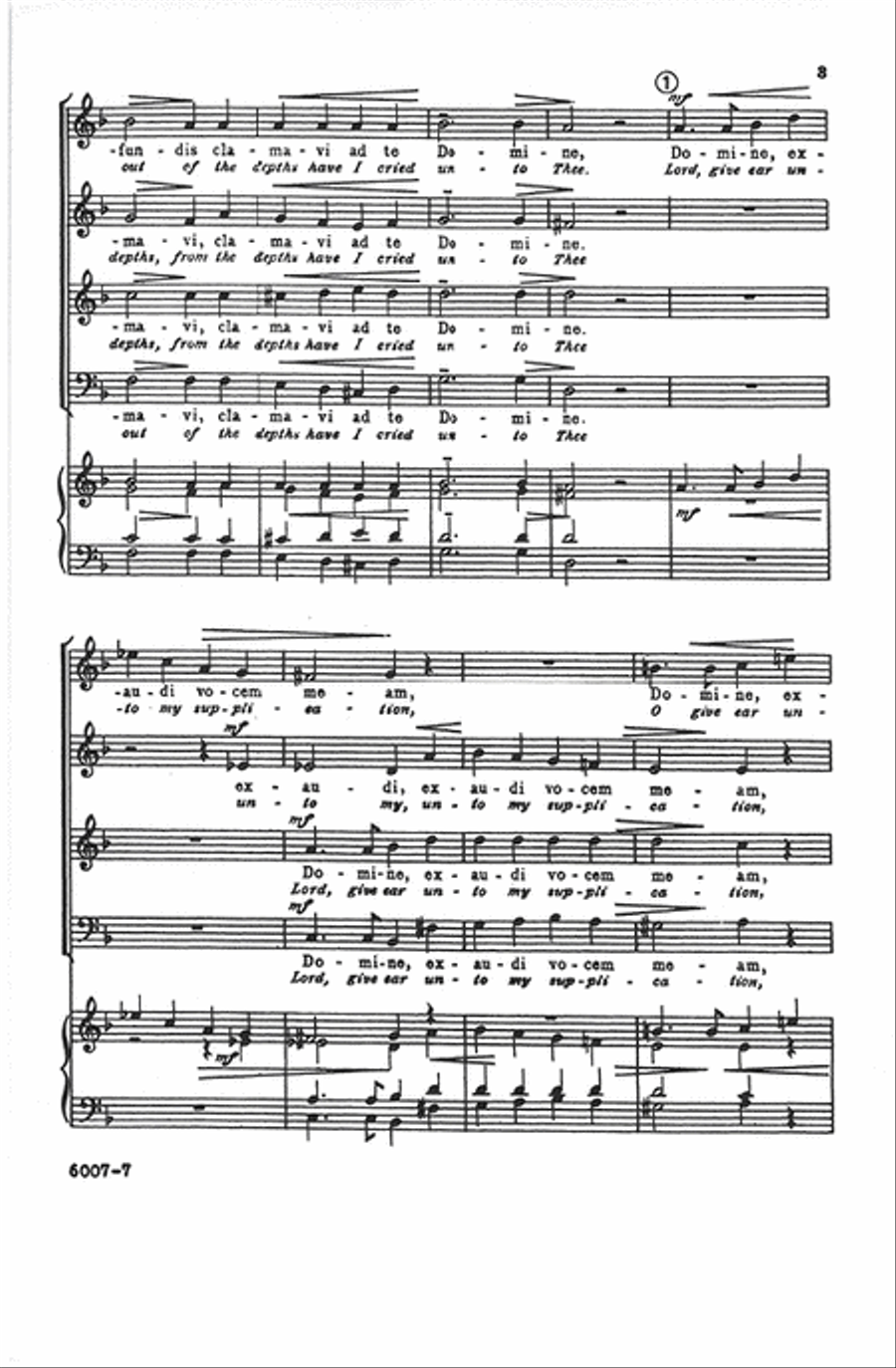 De Profundis (O, I Cry Unto Thee) 4-Part scores gallery preview page 3