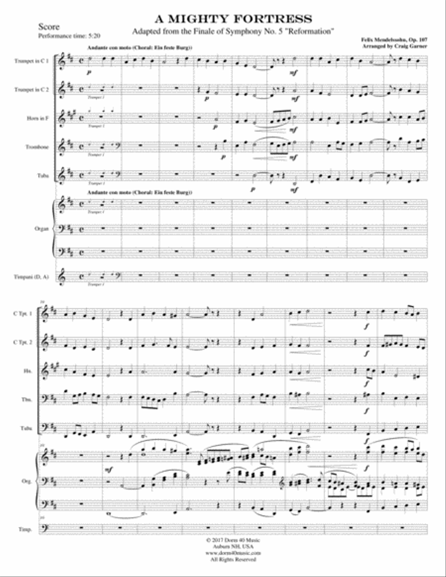A Mighty Fortress (Adapted from the Finale of Symphony No. 5 