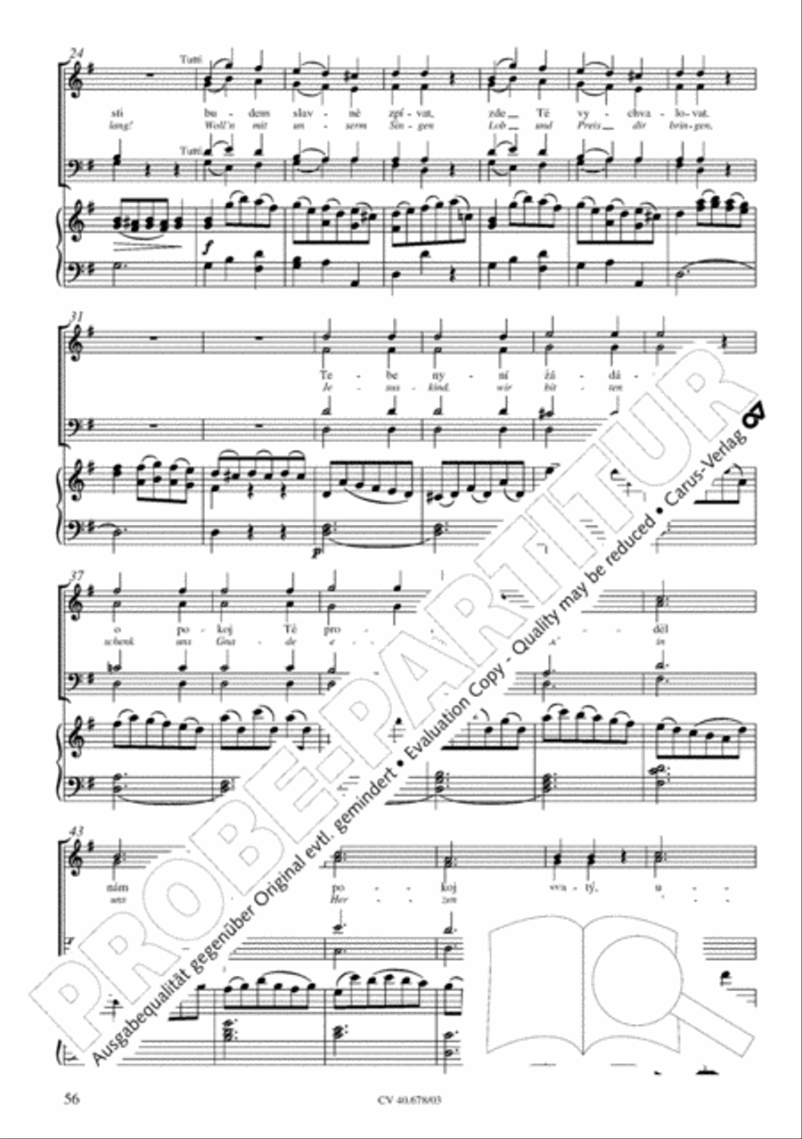 Missa pastoralis bohemica 4-Part scores gallery preview page 57