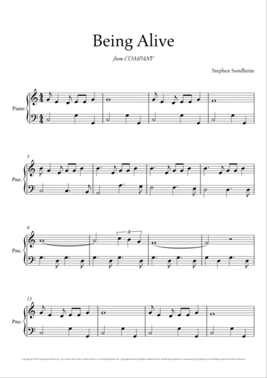 Being Alive Small Ensemble scores gallery preview page 2