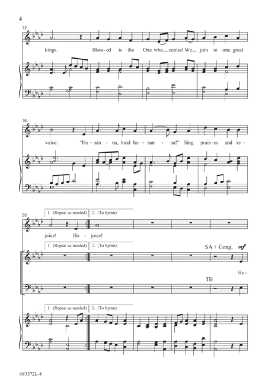 Hymns for Palm Sunday 4-Part scores gallery preview page 4