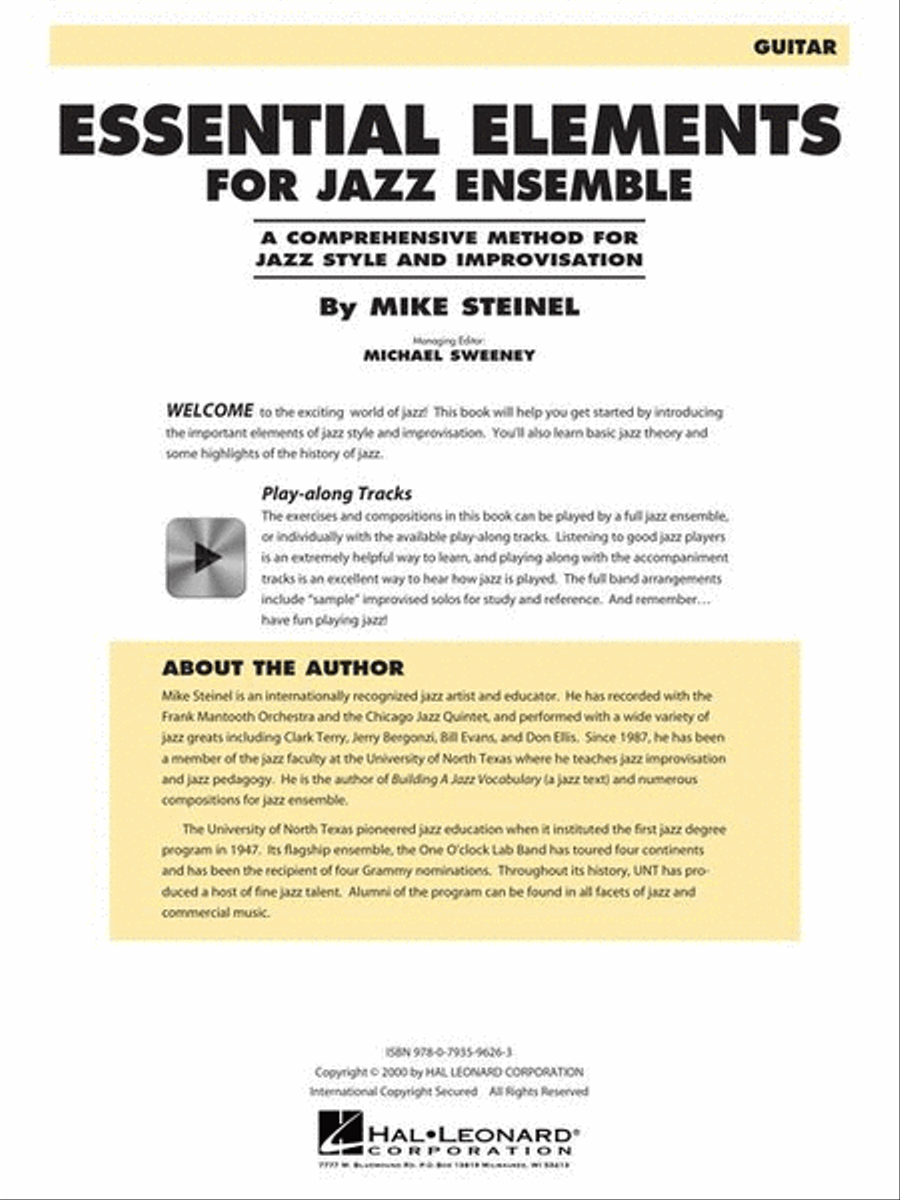 Essential Elements for Jazz Ensemble – Guitar Jazz Ensemble scores gallery preview page 3