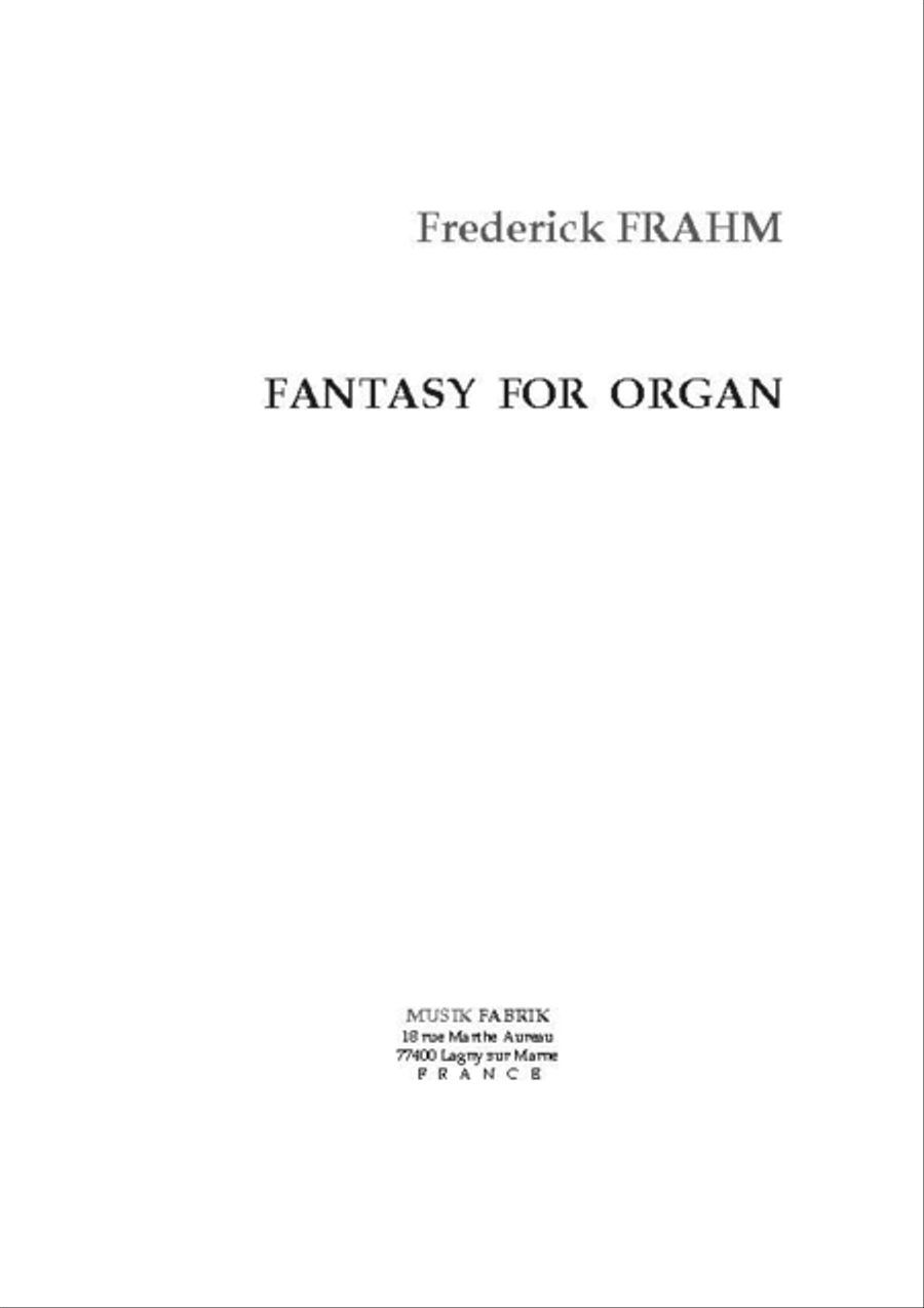 Fantasy for Organ