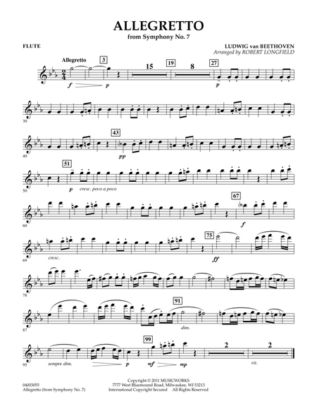 Allegretto (from Symphony No. 7) - Flute