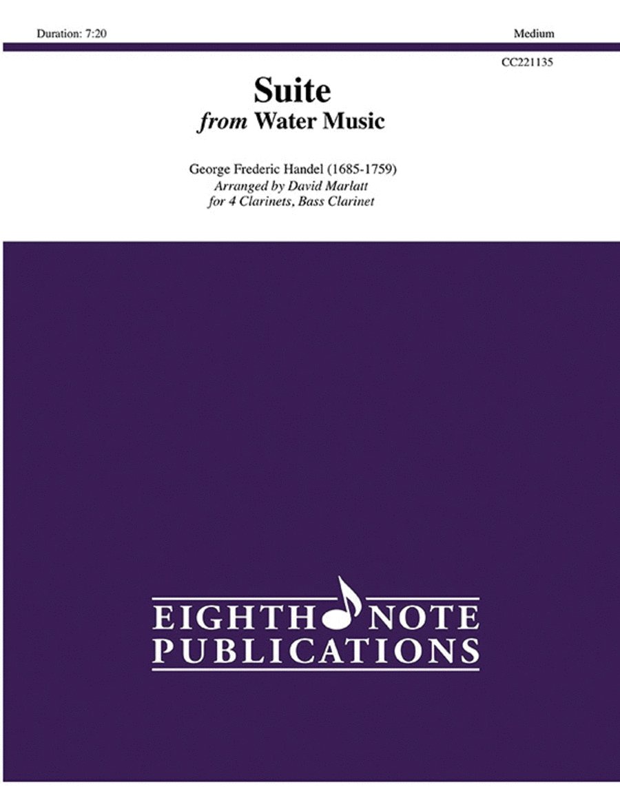 Suite from Water Music Clarinet Quintet scores gallery preview page 1