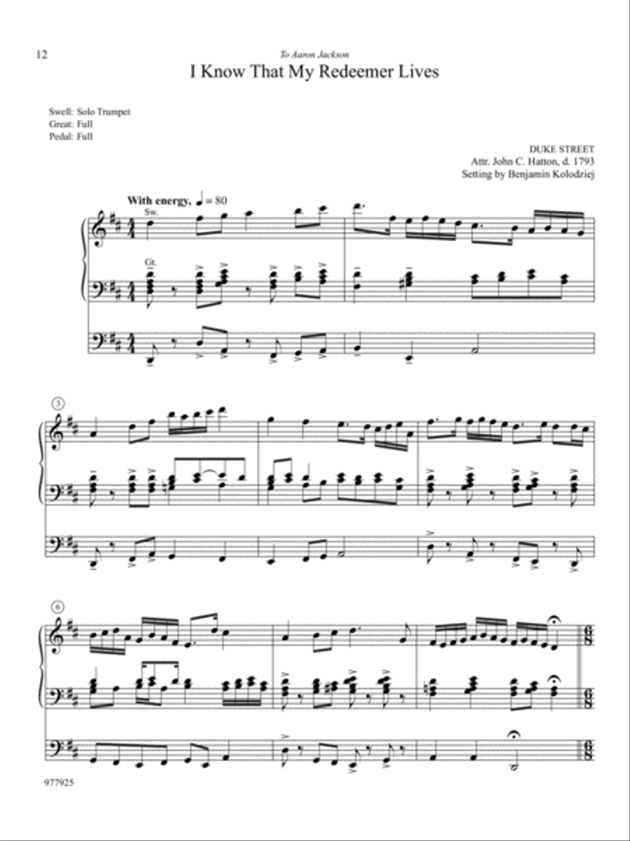 Notes of Gladness: Six Easter Hymn Settings for Organ Organ Solo scores gallery preview page 4