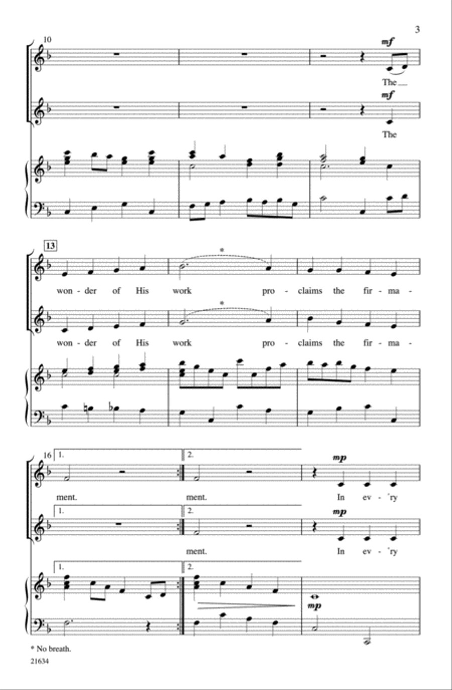 The Heavens Are Telling 2-Part scores gallery preview page 3