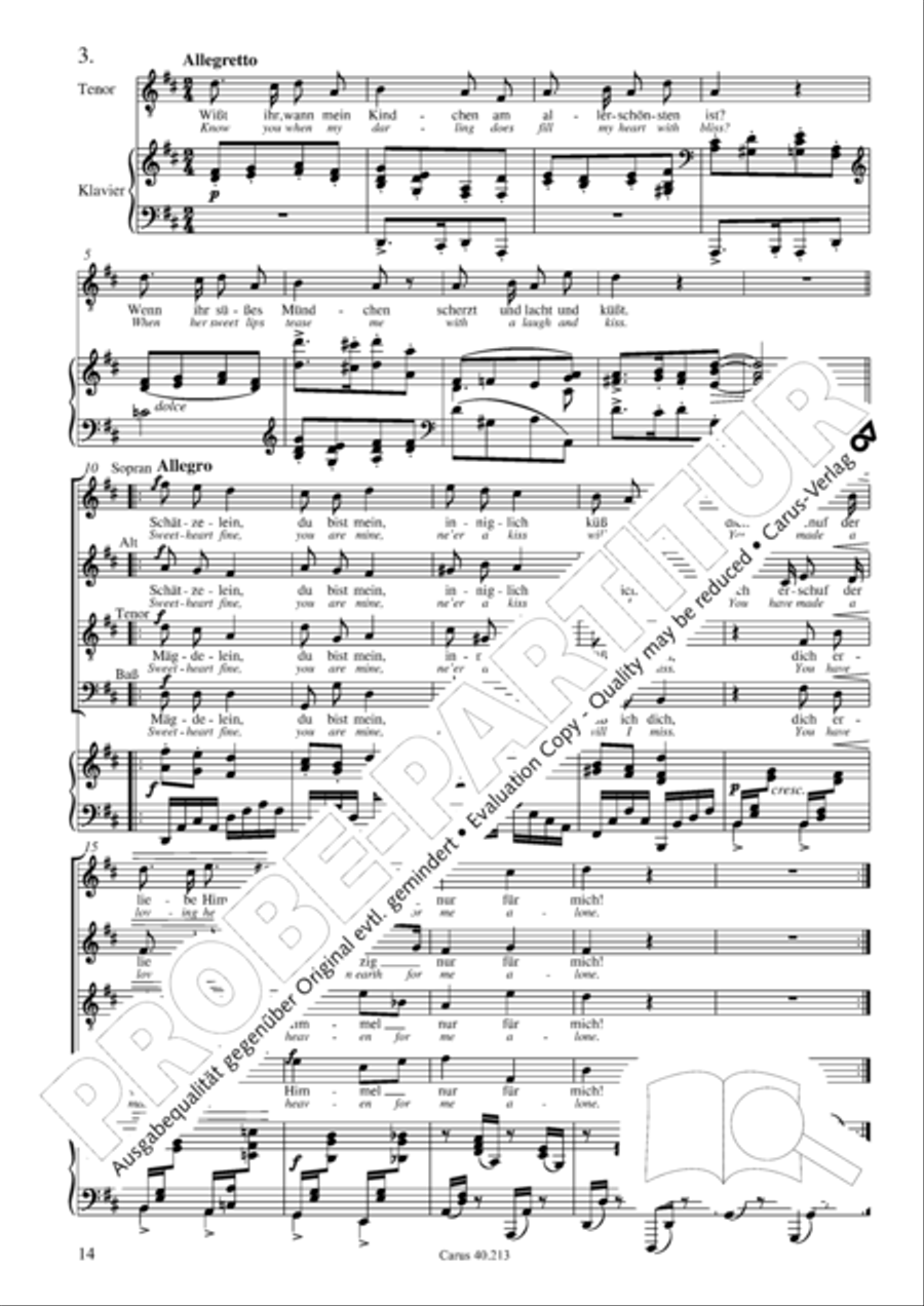 Zigeunerlieder op. 103 Choir scores gallery preview page 15
