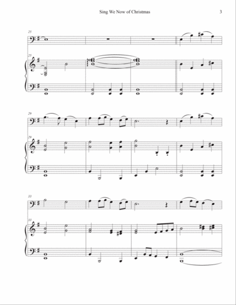 Sing We Now of Christmas (Cello-Piano) Piano scores gallery preview page 3