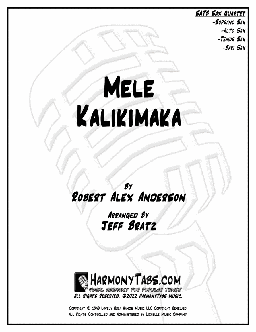 Mele Kalikimaka Woodwind Quartet scores gallery preview page 1