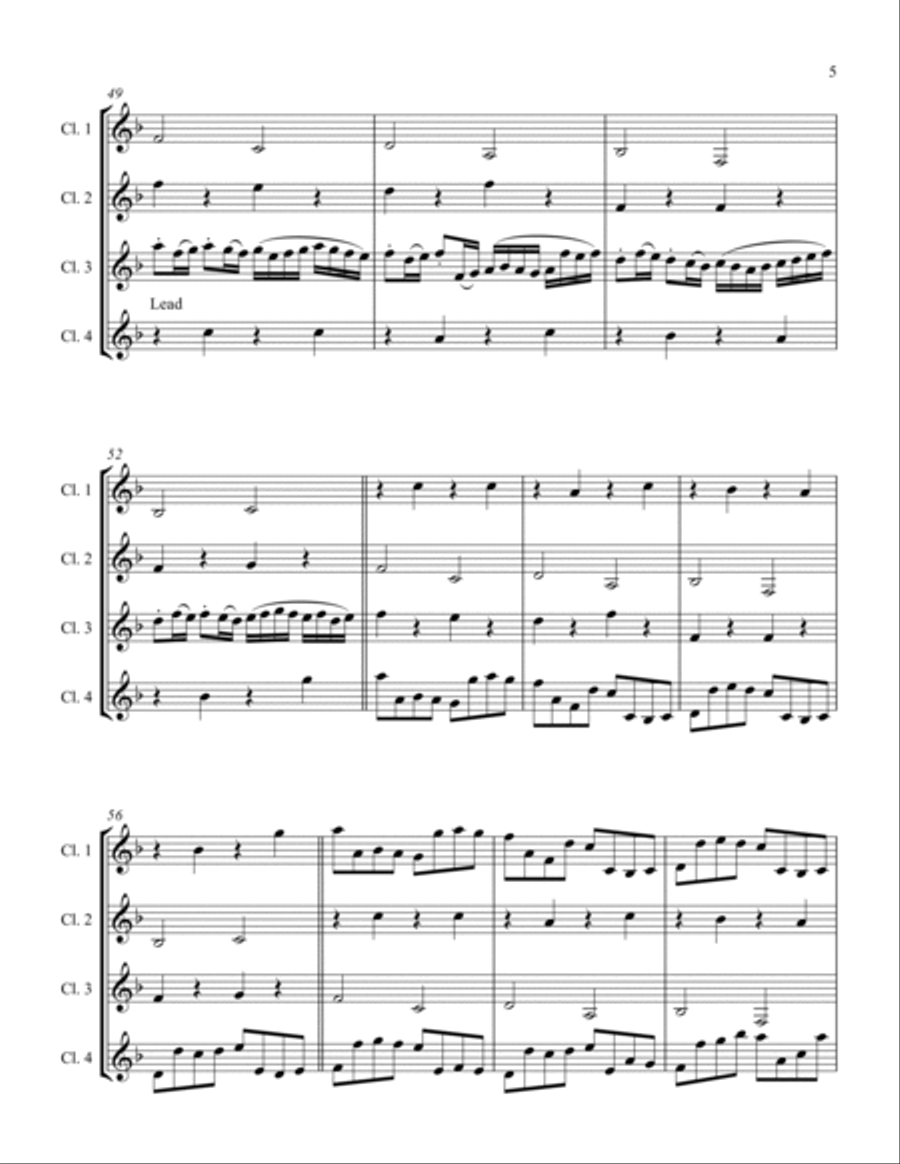 Canon in D Woodwind Ensemble scores gallery preview page 5