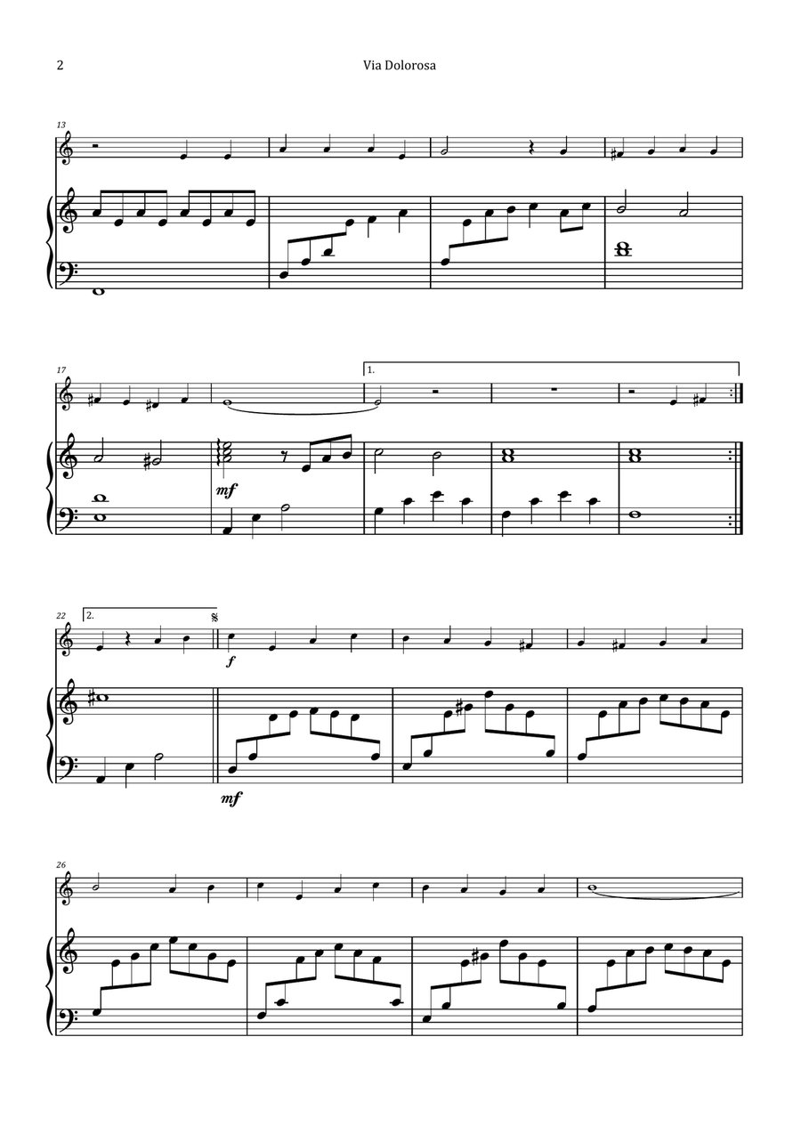 Via Dolorosa Chamber Music scores gallery preview page 2