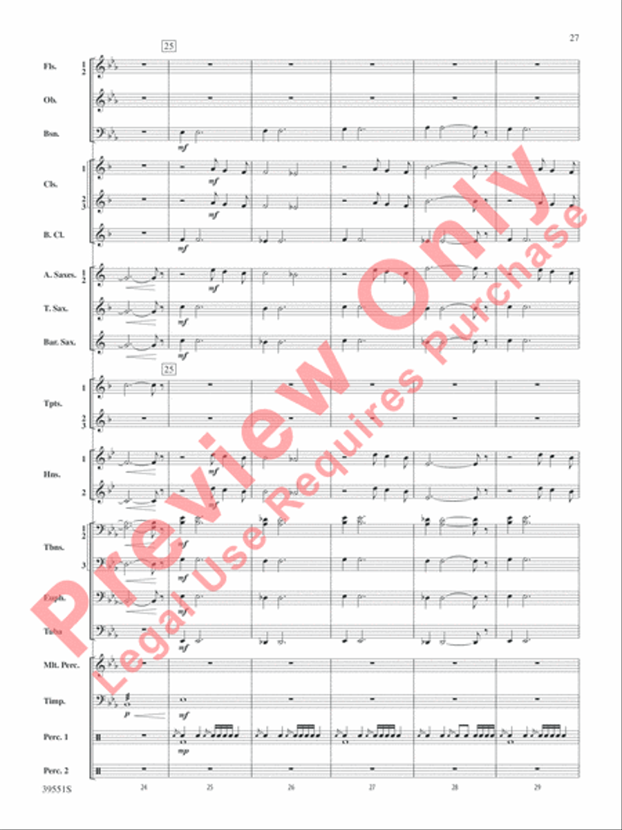 The Hobbit: An Unexpected Journey, Suite from Concert Band scores gallery preview page 28