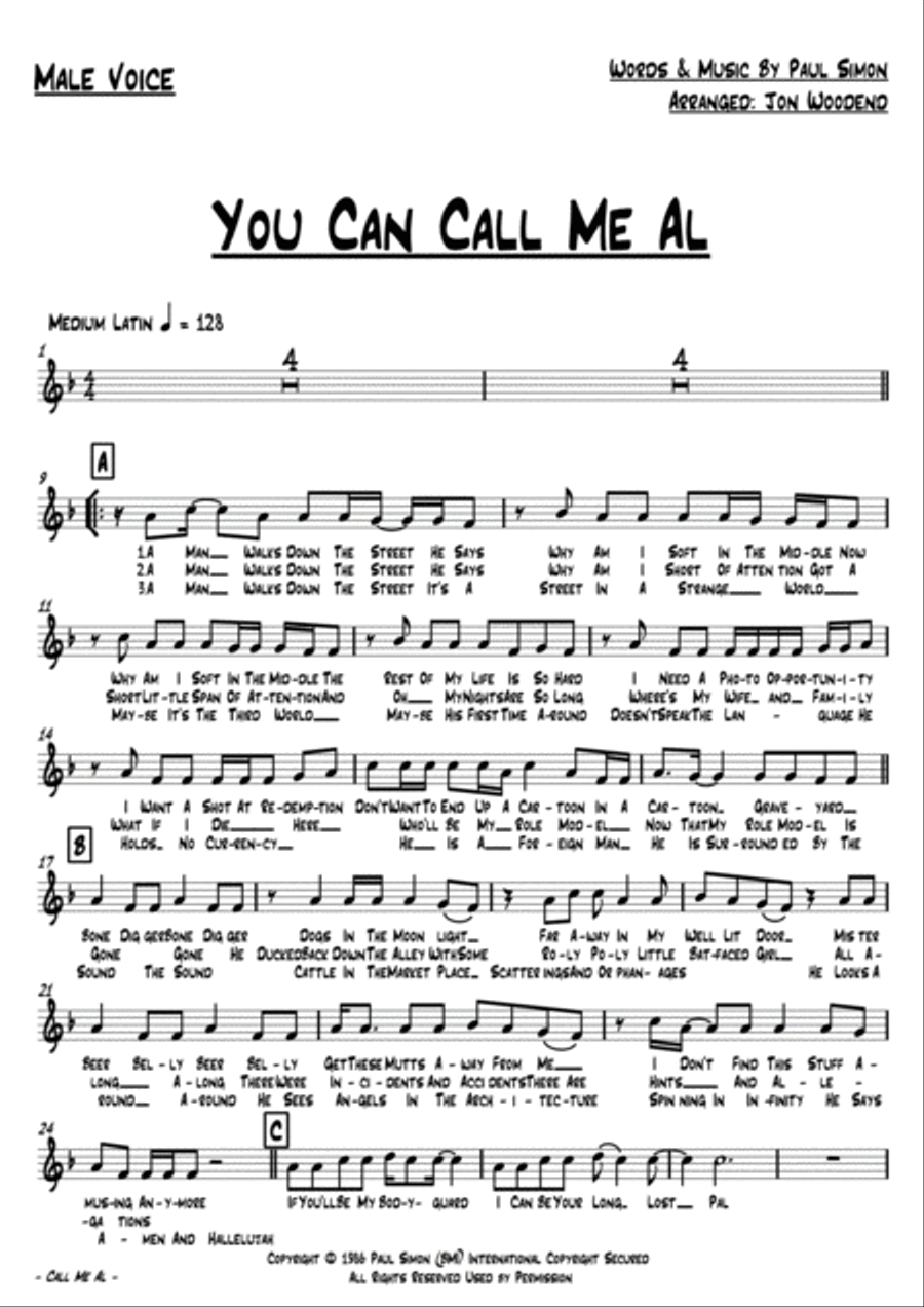 You Can Call Me Al Jazz Ensemble scores gallery preview page 2
