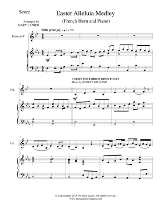 Book cover for EASTER ALLELUIA MEDLEY (Duet – French Horn/Piano) Score and HornPart