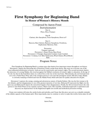 First Symphony for Beginning Band