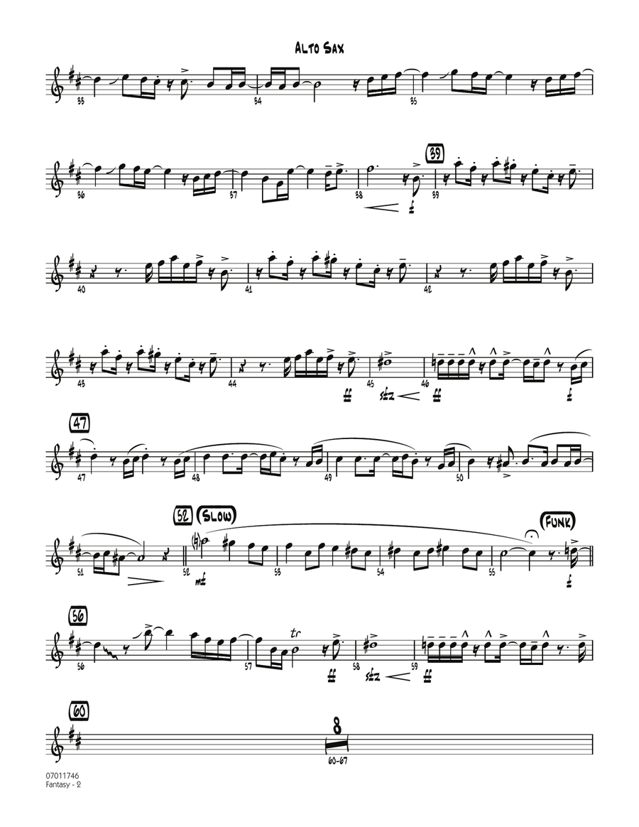 Fantasy - Alto Sax Fantasy - Alto Sax Jazz Ensemble scores gallery preview page 2