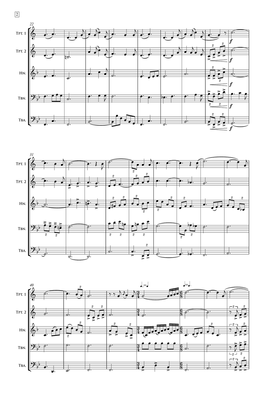The Christmas Horn Spirit 2 // Brass Quintet Brass Quintet scores gallery preview page 2