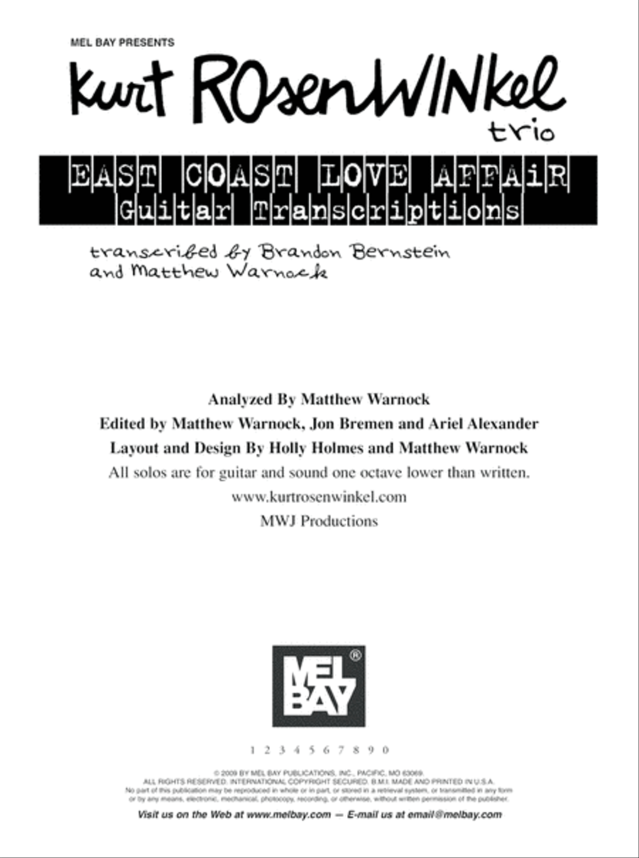 Kurt Rosenwinkel Trio - East Coast Love Affair Electric Guitar scores gallery preview page 2