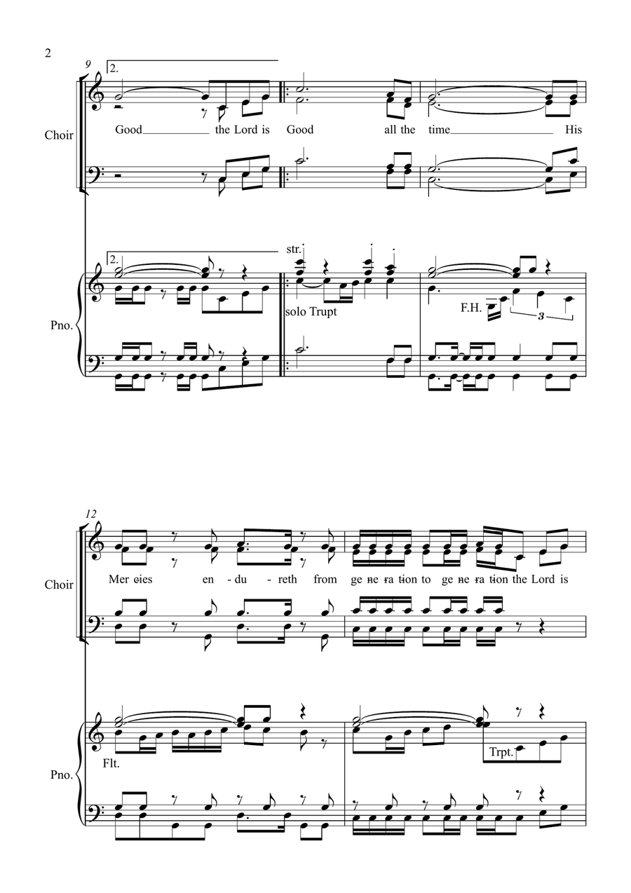 The Lord Is Good 4-Part scores gallery preview page 2