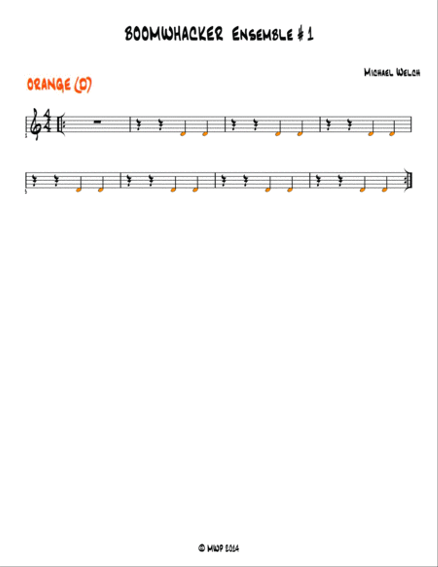Boomwhacker Ensemble Easy Piano scores gallery preview page 4