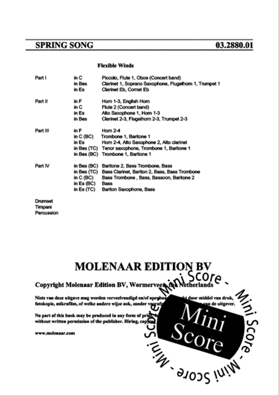 Spring Song Concert Band scores gallery preview page 4