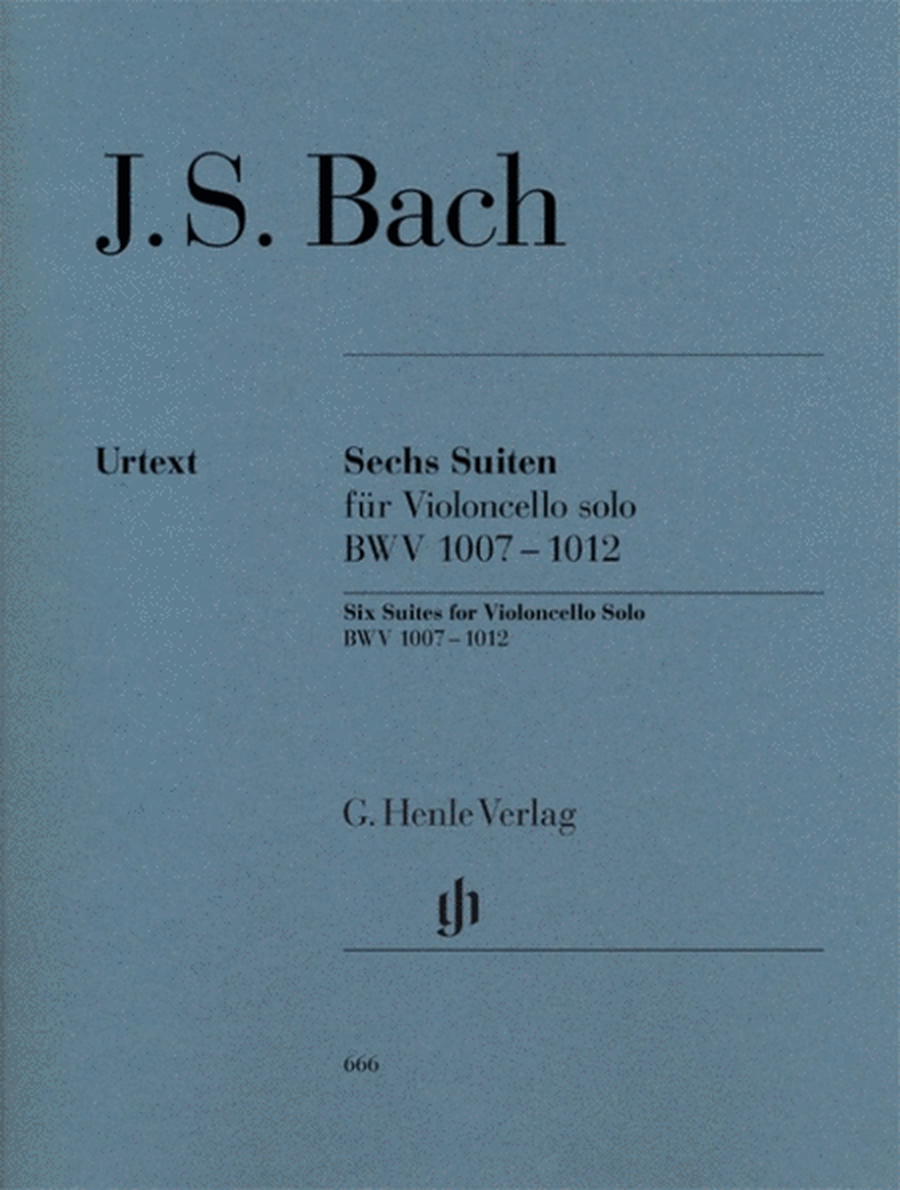 Bach - 6 Suites Bwv 1007-1012 Cello Solo Urtext