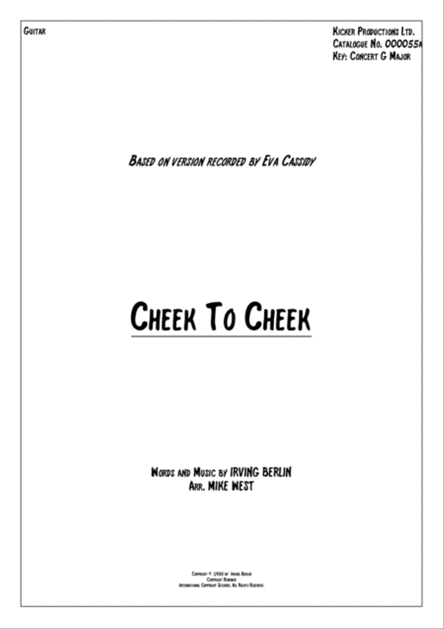 Cheek To Cheek Cheek To Cheek Guitar Solo scores gallery preview page 1