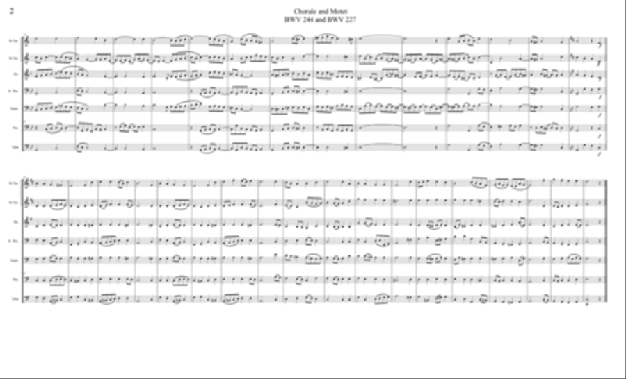 Chorale and Motet BWV 244 and BWV 227 Brass Quintet scores gallery preview page 2
