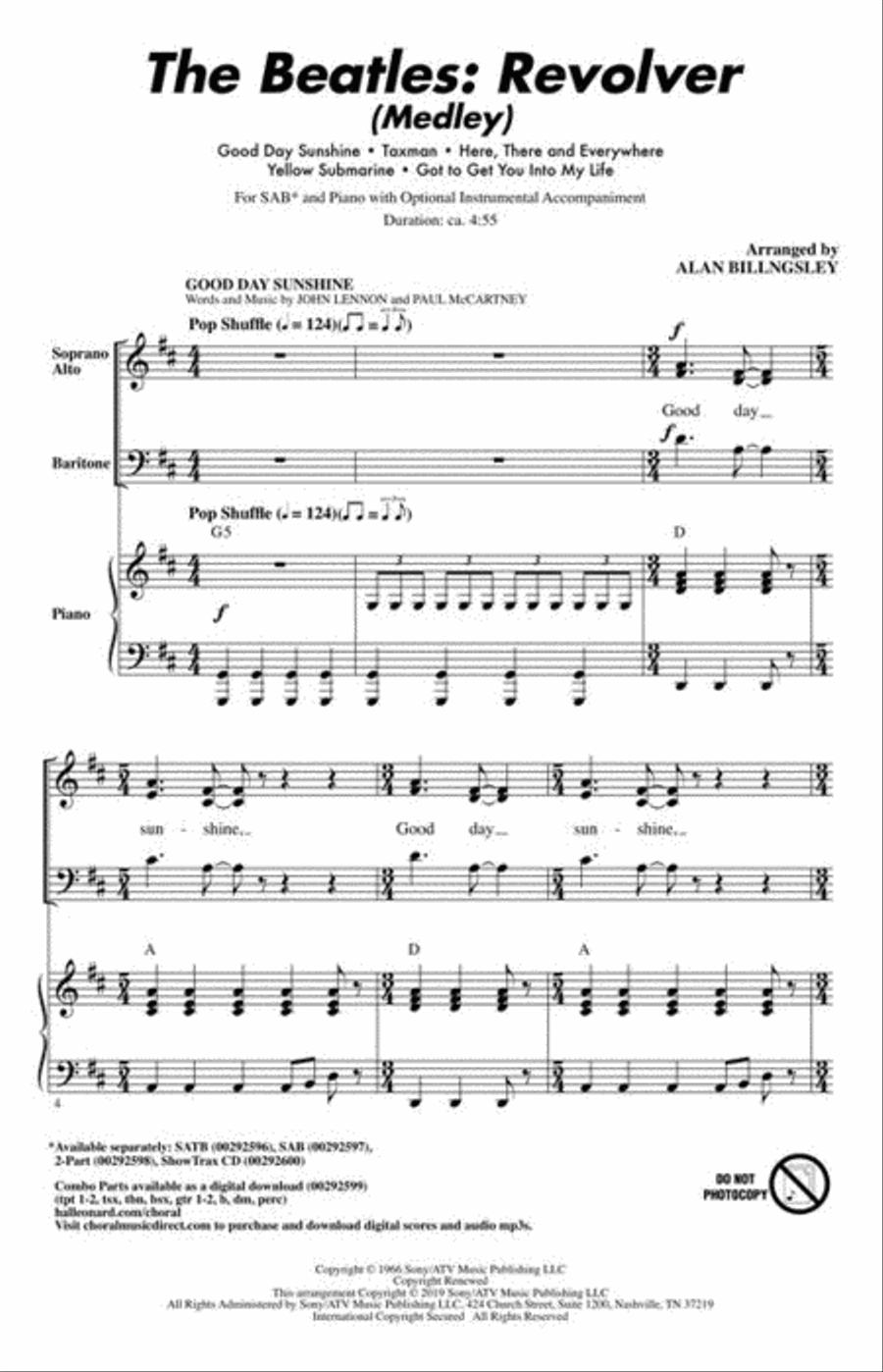 The Beatles: Revolver (Medley) 3-Part scores gallery preview page 3